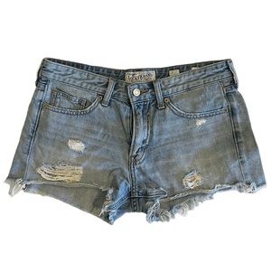 Lucky Brand The Boyfriend Short Distressed Denim Cut Off Jean Shorts Size 2 26